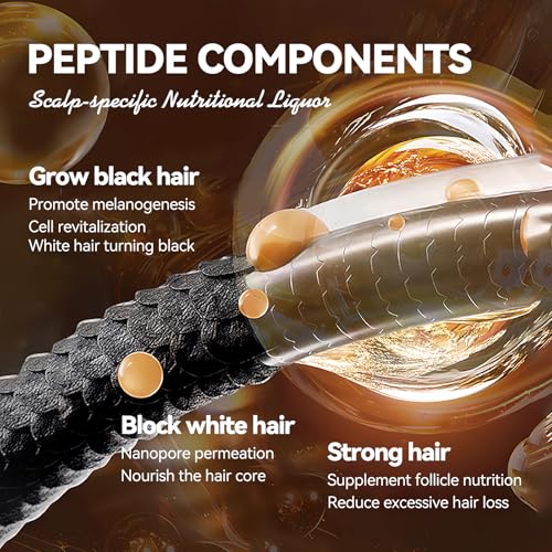Peptide Temporary Hair Dye Comb - Gray Root Cover for Dark Brown Hair 02#