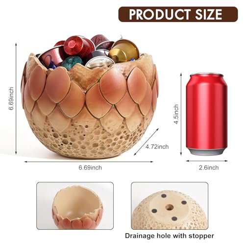 Cracked Dragon Egg Candy Bowl - Halloween Decorations, Red Variation