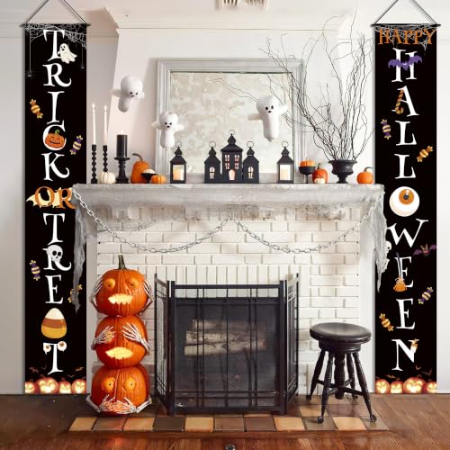 Halloween Door Banner Indoor Outdoor Decorations 71x12 Inches - Festive Halloween Decor