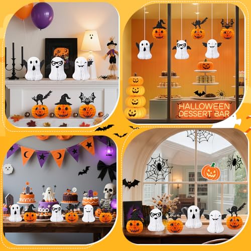 Halloween Honeycomb Centerpieces - Ghosts & Pumpkins, 6 Pack, Halloween Style