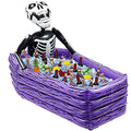 Halloween Inflatable Coffin Cooler - 43 Inch Purple Drink Holder for Parties