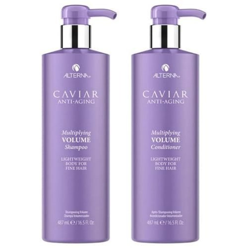 Alterna Haircare CAVIAR Anti-Aging Shampoo & Conditioner Set - 16.5 oz | Boost Volume for Fine Hair | Sulfate-Free Formula
