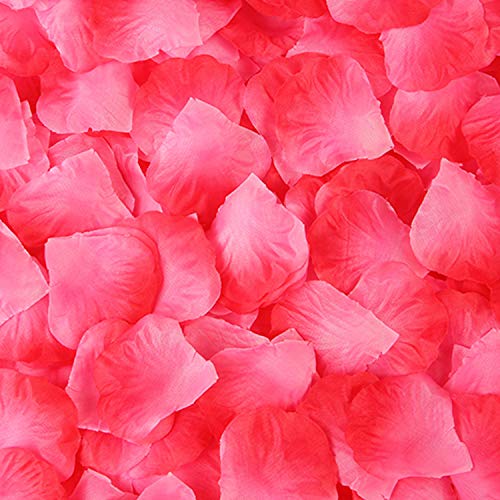 1000PCS Peach Blush Gradient Simulated Rose Petals for Wedding & Party Decoration - Romantic & Reusable