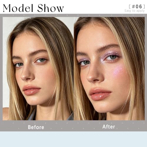 Plum Mauve Glitter Eyeshadow Palette - Duochrome Iridescent Sparkle, Long-Wear Makeup