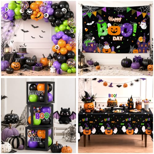 Halloween Birthday Decorations Party Kit with Balloons, Tableware & Garland