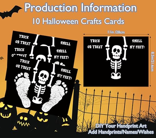 Halloween Trick or Treat Smell My Feet Footprint Art Kit - Baby Shower & Craft Supplies