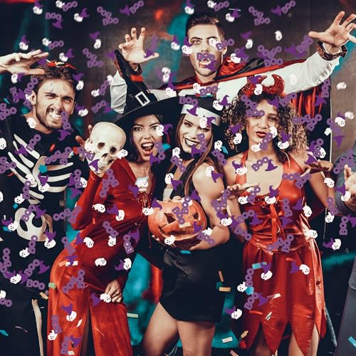 Halloween Confetti Decorations 100Pcs Party Table Scatter - Ghost Witches BOO