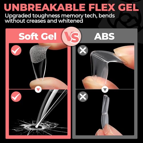 Medium Stiletto Gel Nail Tips - 312Pcs Press On Nails with Variation B0-Medium Stiletto