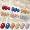 Snowbell Chime Christmas Reflective Glitter Gel Polish Set - 6 Colors with Variation