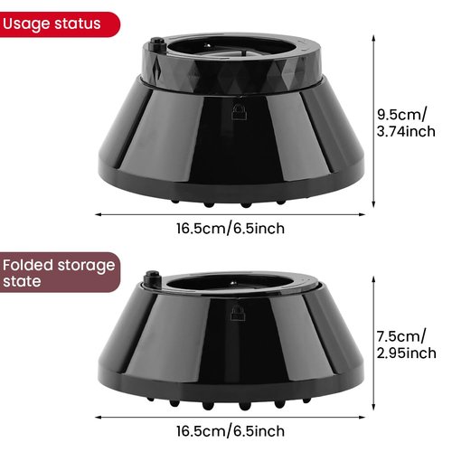 Skiennix Hair Dryer Diffuser - Adjustable Attachment for Curly & Wavy Hair | 1.4" to 3.2" Black