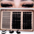 DIY Faux Mink Lash Clusters with Spikes - Wispy Fluffy Eyelash Extensions, Reusable False Eyelashes - Chase/M-200D+300D