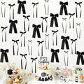 Black Satin Ribbon Bow Party Decorations Set - 40pcs for Elegant Birthday & Event Backdrop - Variation of THIS listing