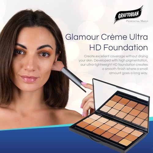 HD Glamour Creme Foundation Palette - 18 Neutral Shades for Flawless Makeup