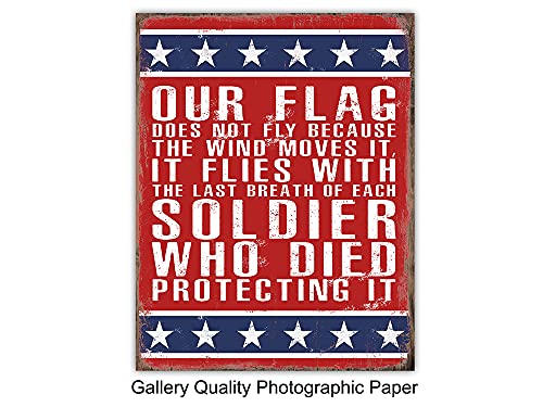 Patriotic USA Wall Art - American Flag Poster for Home & Office Decor