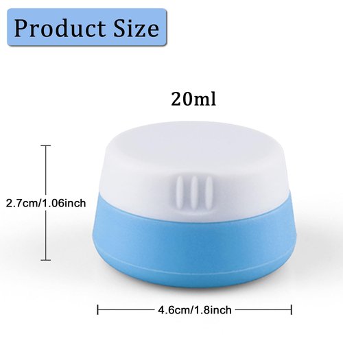 Kitchen GIMS Travel Containers for Toiletries 6 Pack 0.7oz TSA Approved Size Silicone Jars With Lids Leak-proof Accessories for Cosmetic Makeup Cream