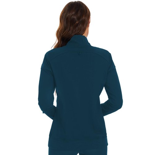 Meanzoo Women's Scrubs Jacket Zip Front Warm-up Jacket (Caribbean Blue, X-Large)