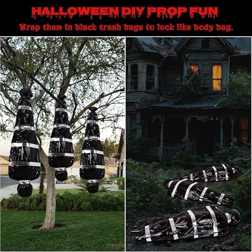 Halloween Inflatable Props Set - 4 Life-Size Outdoor Decorations with Tattoos