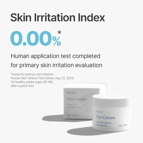 NACIFIC Uyu Cream Moisturizer 50g – Jeju Milk Extract, Ceramide 5 Complex, Deep Hydration Barrier Cream for Dry & Sensitive Skin, Korean Skincare