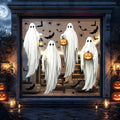 Large Halloween Window Clings - Ghost, Bat & Spider Decals for Glass