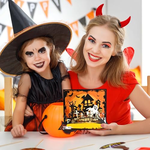 Halloween Haunted House Pop Up Card - 3D Spooky Haunted House Greeting Card, Holiday Halloween Decoration - Variation of THIS listing