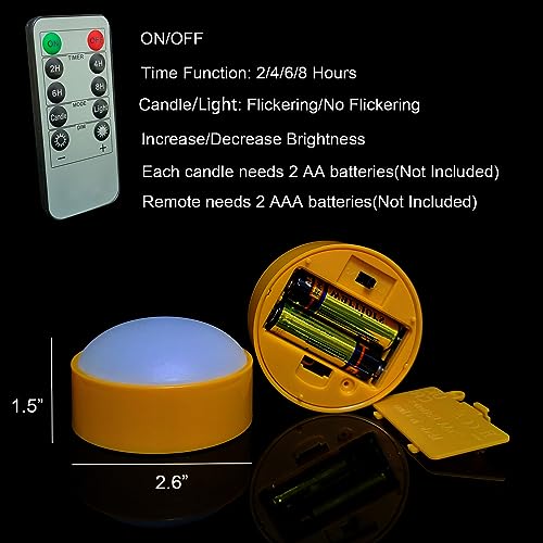 6 Pack Halloween Pumpkin LED Lights with Timer - Battery Operated Candles