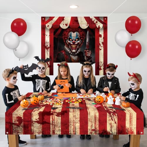Halloween Trunk or Treat Car Decorations Kit - Evil Circus Scene