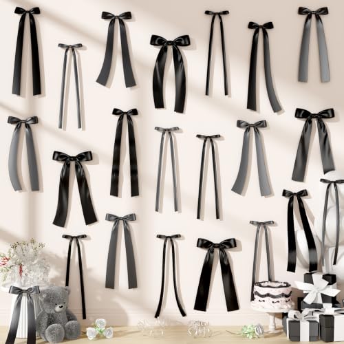Black Bow Wall Decor - Halloween & Birthday Party Decorations - Variation: Black