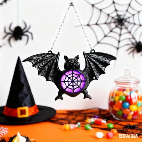 Halloween 3D Lighted Bat Decor - Indoor Hanging Window Ornament
