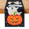 Halloween Black Cat Table Runner - Spooky Fall Decor for Dining Table 13x72 Inch