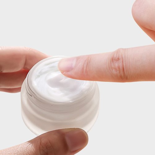 BOSMIOW 12 Pack 15g Frosted Glass Cream Jar Empty Cosmetic Jar Refillable Glass Sample Jar DIY Makeup Pot Jars Leakproof Lids For Cream Lotion Cosmetics