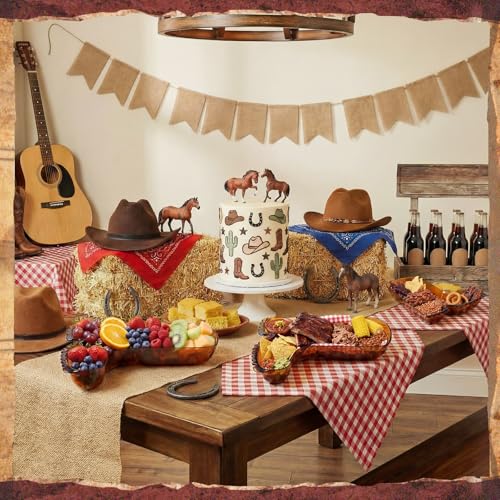 Cowboy Boot Serving Trays - 2 Pack Western Party Food Platters Brown Plastic