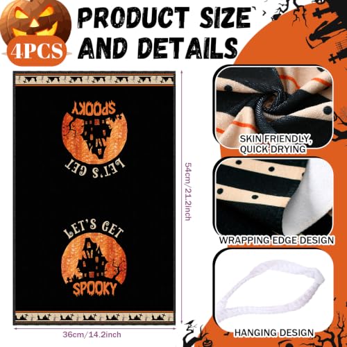 Halloween Kitchen Accessories Set - Spooky Black & Orange, 12 Pieces