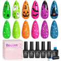 Beetles Reflective Glitter Gel Nail Polish Set - Neon Carnival D-Neon