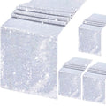 4 Pack Silver Sequin Table Runners 12x72 Inch Sparkly Wedding Party Decor - Variation of THIS listing