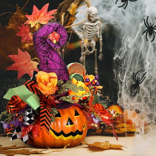 Daifunli Halloween Pumpkin Table Centerpiece - Colorful & Durable Decor