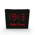 YULUENZE Sorority Gifts Perfect Timing 1913 Delta DST Red Sorority Gift Finer Women Makeup Bag Zipper Pouch for Women Sisters