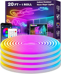 20Ft RGB LED Neon Rope Lights Waterproof Outdoor & Indoor Decor