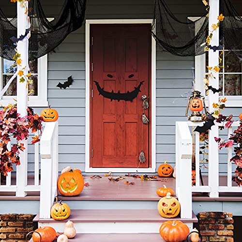 5-Pack Halloween Creepy Cloth Black 30x72 Inch Spooky Decoration Fabric for Indoor Outdoor Use - Pack of 3