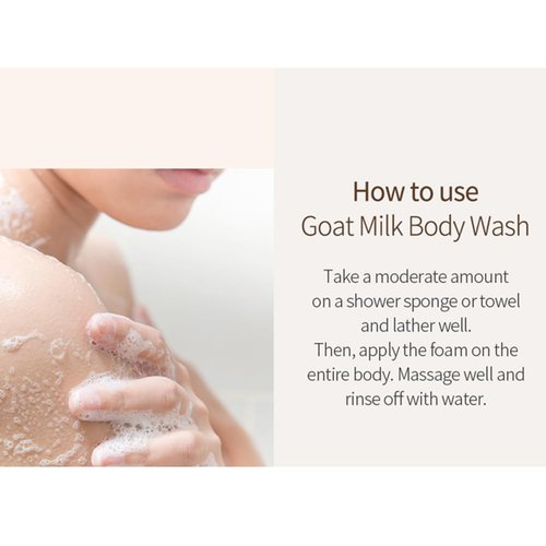 SHOWERMATE Goat Milk Body Wash - Nourishing Manuka Honey Formula | 27 fl oz / 800 ml