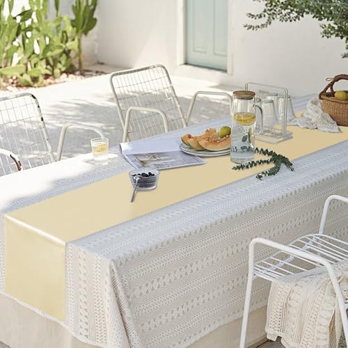 Champagne Satin Table Runner Set - 15 Pack 12 x 108 Inch for Weddings & Events - Variation of Champagne / 15