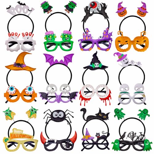 24-Pack Halloween Headbands and Glasses Frame Set Party Favors