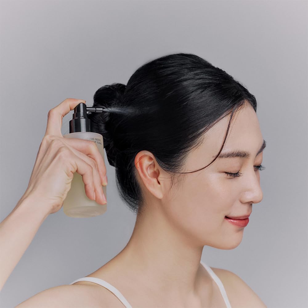 Whamisa Organic Seeds Hair Scalp Tonic, Fermented Ingredient Formula for Refreshing Scalp, Scalp Conditioning, Dry Scalp, Cooling, Korean Skin Care (165ml)