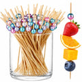 Mixed Ombre Cocktail Picks 200PCS - Elegant Bamboo Skewers for Appetizers
