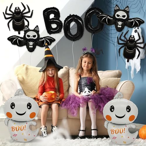 Halloween Foil Balloons Set - 9 pcs Spooky Party Decorations for Halloween