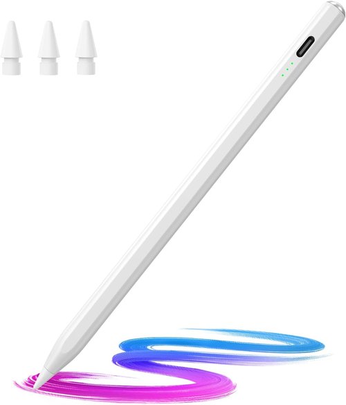 Hastraith Stylus Pen for iPad | Fast 13-Minute Charge, Tilt Sensitivity & Palm Rejection - White