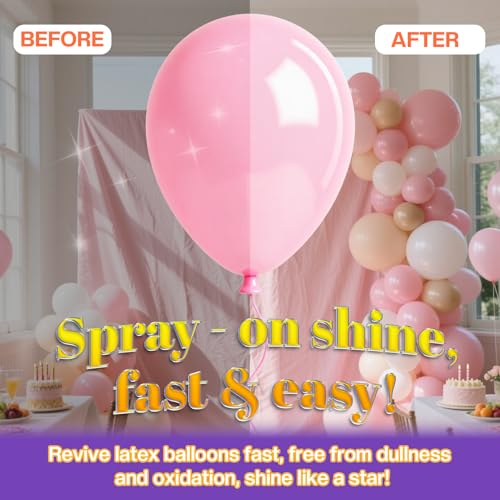 Balloon Shine Spray - 19 oz Waterproof Latex & Foil Balloon Luster
