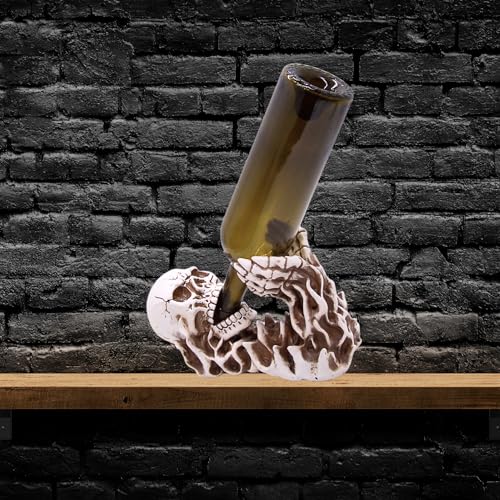 Skeleton Wine Bottle Holder - Gothic Skeleton Design, Halloween Decor