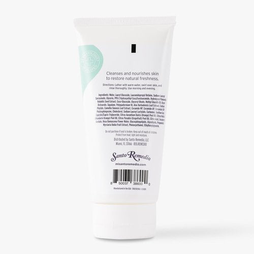 Santo Remedio, Piel Eterna, Purifying Cleanser, Removes Impurities and Provides Antioxidants, Contains Essential Ceramides, Green Tea, Aloe, Vitamin E, For All Skin Types, 6 Fl. Oz. / 180 ml
