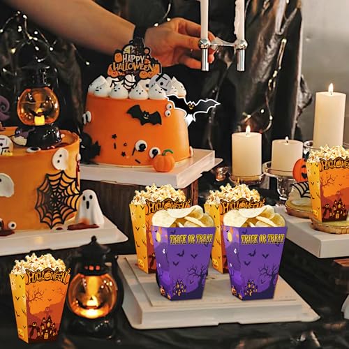 Halloween Popcorn Boxes 20pcs Trick Or Treat Snack Holders for Kids & Parties
