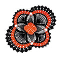 Halloween Black and Orange Crochet Doily - 20x17 Inch Cotton Table Decor